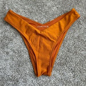 NWT Abercrombie & Fitch Women's Orange Cheeky Bikini Bottom